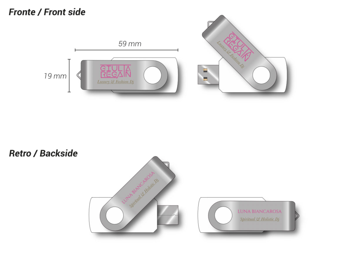 USB ufficiale di Giulia Regain con DJ set, tracce esclusive, video e contenuti spirituali. Musica e ispirazione sempre con te.